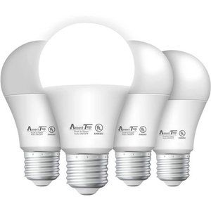 4 Pack, A19 LED Sensor Light Bulbs, 9W(60 Watt Equivalent) (5000K Daylight)